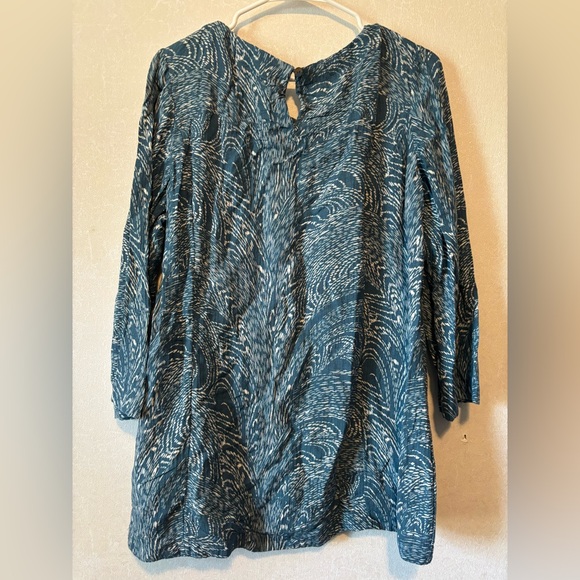 Soft Surroundings  | Teal Swirl Women's Tunic | Size Large - Picture 5 of 6